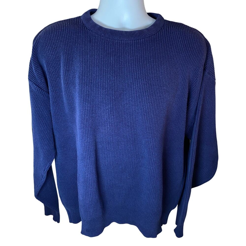 VTG Lord Jeff Crewneck Sweater – Size XL Blue 100% fine Cotton – Made in USA